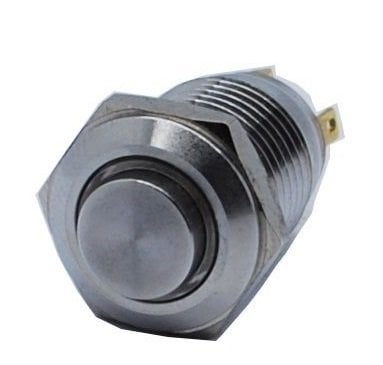 Butto J12-261-RD 12 mm LED IŞIKLI ÇIKIK KAFA YAYLI BUTON KIRMIZI