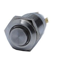 Butto J12-261-YD 12 mm LED IŞIKLI ÇIKIK KAFA YAYLI BUTON SARI