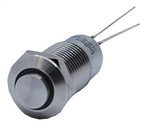 Butto J12-361-RD 12 mm LED IŞIKLI ÇIKIK KAFA KALICI BUTON KIRMIZI