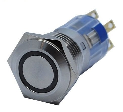 Butto J16-272-E-WD 16mm LED IŞIKLI DÜZ KAFALI YAYLI BUTON BEYAZ