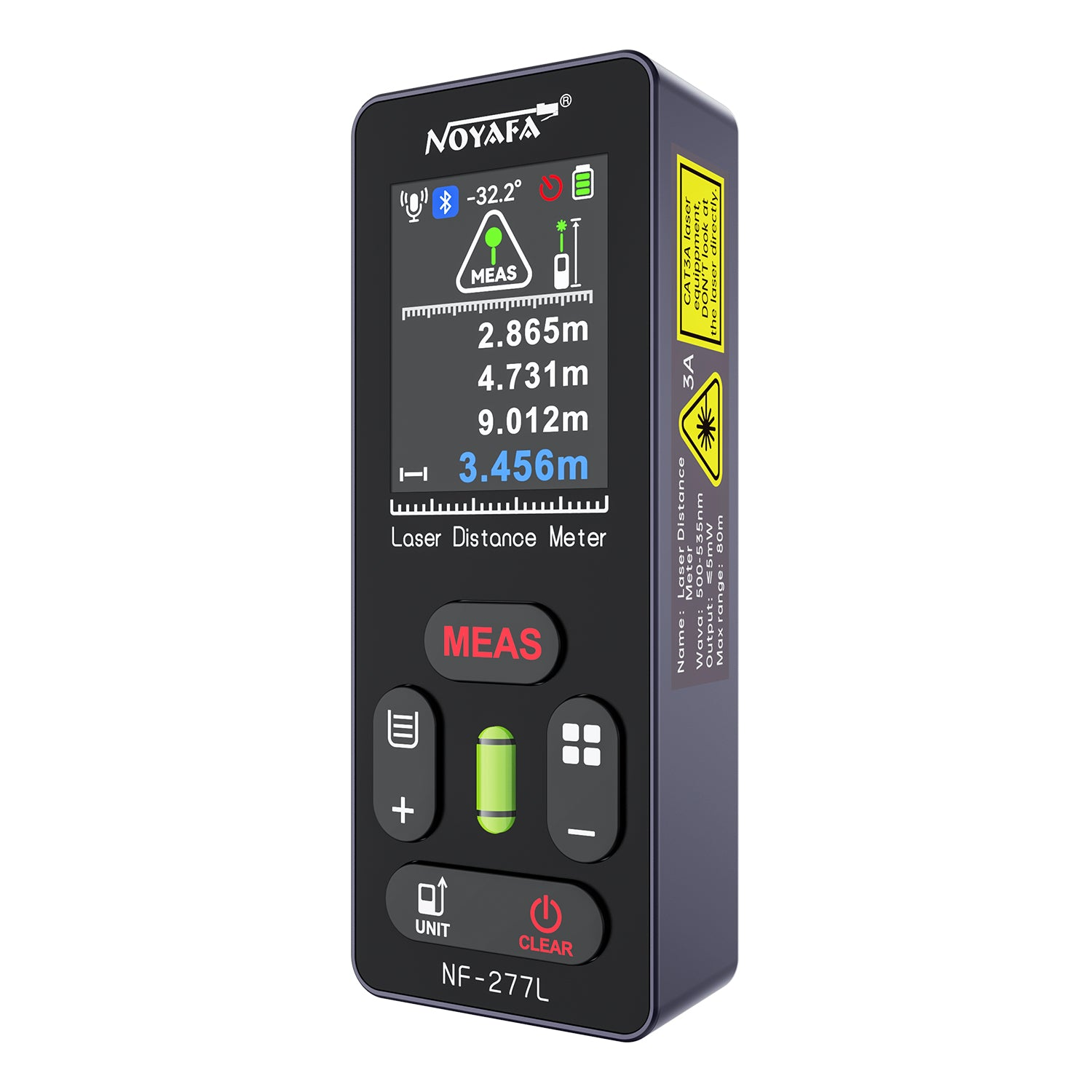 Noyafa NF-277L 60 Metre Lazer Mesafe Ölçer Yeşil Lazer USB Şarjlı
