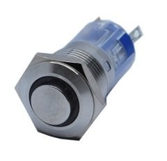 Butto J16-261-E-GD 16mm LED IŞIKLI ÇIKIK KAFALI YAYLI BUTON YEŞİL