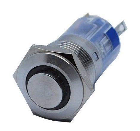 Butto J16-261-E-RD 16mm LED IŞIKLI ÇIKIK KAFALI YAYLI BUTON KIRMIZI