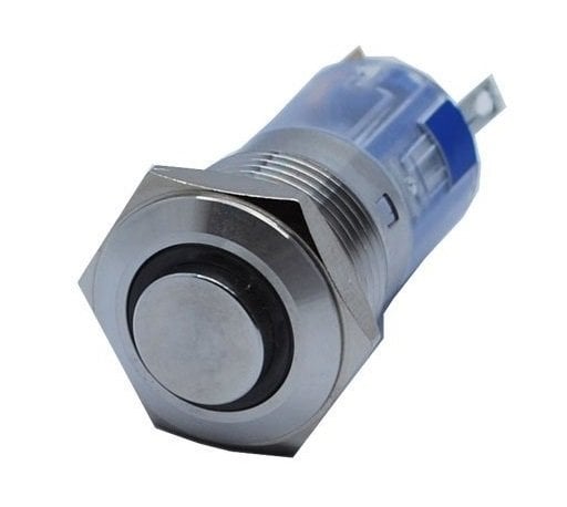 Butto J16-261-E-YD 16mm LED IŞIKLI ÇIKIK KAFALI YAYLI BUTON SARI