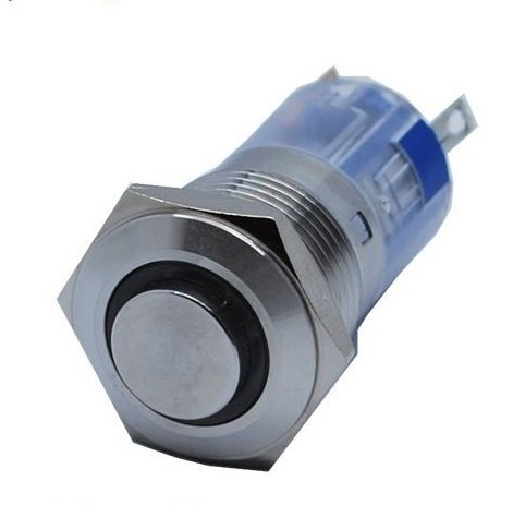 Butto J16-261-E-WD 16mm LED IŞIKLI ÇIKIK KAFALI YAYLI BUTON BEYAZ