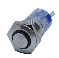 Butto J16-261-E-WD 16mm LED IŞIKLI ÇIKIK KAFALI YAYLI BUTON BEYAZ