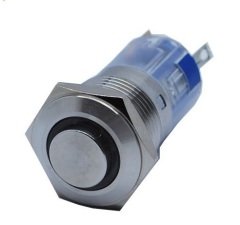 Butto J16-361-E-GD 16mm LED IŞIKLI ÇIKIK KAFALI KALICI BUTON YEŞİL