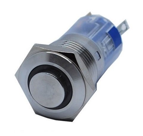 Butto J16-361-E-RD 16mm LED IŞIKLI ÇIKIK KAFALI KALICI BUTON KIRMIZI