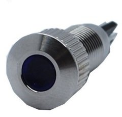 Butto J8-130P-BD 8 mm LED IŞIKLI YASSI KAFALI SİNYAL LAMBASI MAVİ