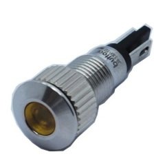 Butto J8-130P-YA2 8 mm LED IŞIKLI YASSI KAFALI SİNYAL LAMBASI SARI