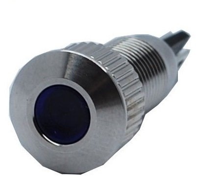 Butto J8-130P-BA2 8 mm LED IŞIKLI YASSI KAFALI SİNYAL LAMBASI MAVİ %35