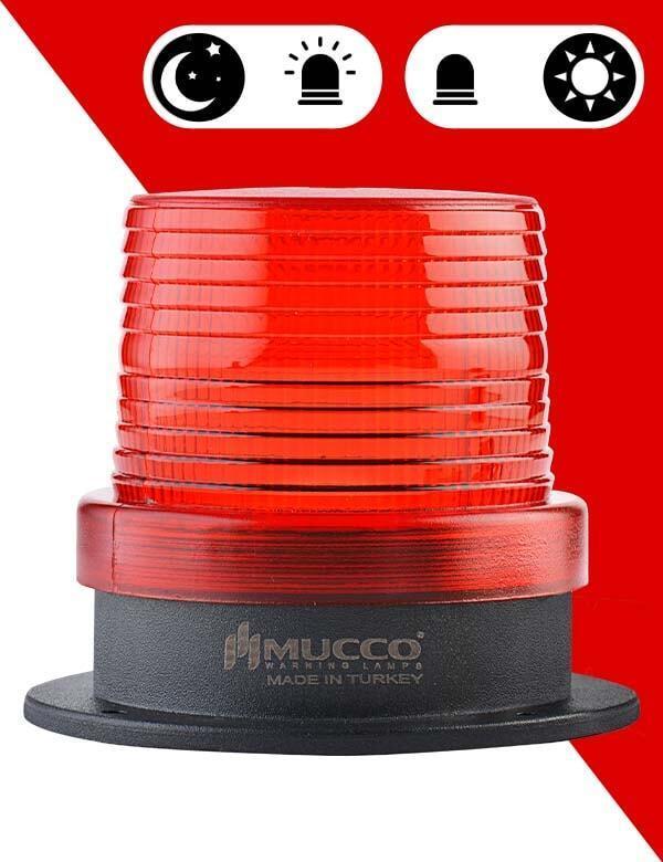 5 Mod Sensörlü Tepe Lambası 12-24 AC/DC - SNT-115-ND Kırmızı