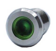 Butto J12-170P-GD 12 mm LED IŞIKLI YASSI KAFALI SİNYAL LAMBASI YEŞİL