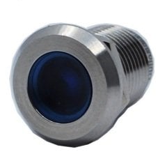 Butto J12-170P-BD 12 mm LED IŞIKLI YASSI KAFALI SİNYAL LAMBASI MAVİ