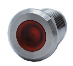 Butto J12-170P-RA2 12 mm LED IŞIKLI YASSI KAFALI SİNYAL LAMBASI KIRMIZI