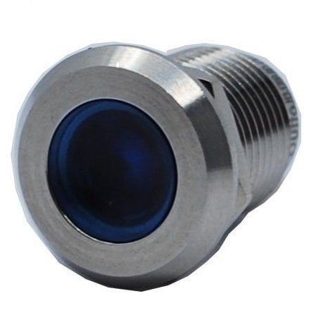 Butto J12-170P-BA2 12 mm LED IŞIKLI YASSI KAFALI SİNYAL LAMBASI MAVİ