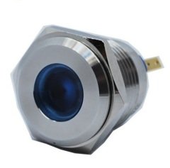 Butto J16-170P-BD 16 mm LED IŞIKLI YASSI KAFALI SİNYAL LAMBASI MAVİ
