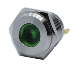 Butto J16-170P-GA2 16 mm LED IŞIKLI YASSI KAFALI SİNYAL LAMBASI YEŞİL