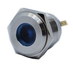 Butto J16-170P-BA2 16 mm LED IŞIKLI YASSI KAFALI SİNYAL LAMBASI MAVİ
