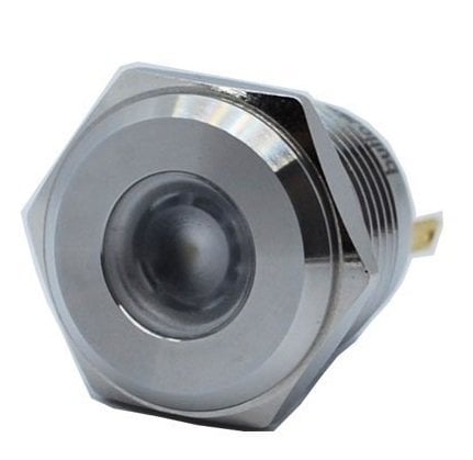 Butto J16-170P-WA2 16 mm LED IŞIKLI YASSI KAFALI SİNYAL LAMBASI BEYAZ