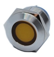 Butto J19-170P-YD 19 mm LED IŞIKLI YASSI KAFALI SİNYAL LAMBASI SARI