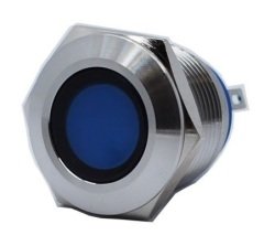 Butto J19-170P-BA2 19 mm LED IŞIKLI YASSI KAFALI SİNYAL LAMBASI MAVİ
