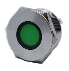 Butto J22-170P-GD 22 mm LED IŞIKLI YASSI KAFALI SİNYAL LAMBASI YEŞİL