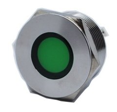 Butto J22-170P-GA2 22 mm LED IŞIKLI YASSI KAFALI SİNYAL LAMBASI YEŞİL