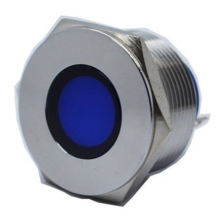 Butto J22-170P-BA2 22 mm LED IŞIKLI YASSI KAFALI SİNYAL LAMBASI MAVİ