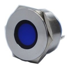 Butto J22-170P-BA2 22 mm LED IŞIKLI YASSI KAFALI SİNYAL LAMBASI MAVİ