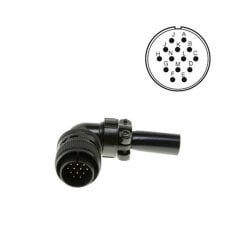 Kukdong Kukdong Kukdong MS3108 20-27P 14 Pinli 90° Derece Erkek Askeri Tip Konnektör