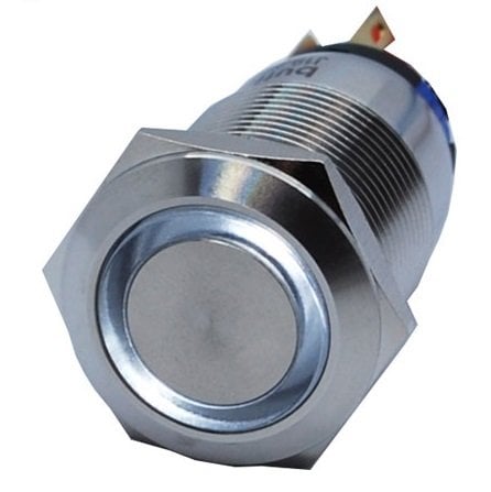 Butto J19-372-WD IP67 6-24VDC METAL(ÇELİK) BEYAZ RENK KALICI BUTON