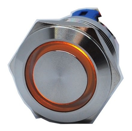 Butto J22-371-YD IP67 6-24VDC METAL(ÇELİK) SARI RENK KALICI BUTON