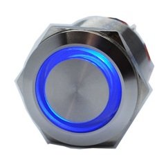 Butto J22-371-BD IP67 6-24VDC METAL(ÇELİK) MAVİ RENK KALICI BUTON