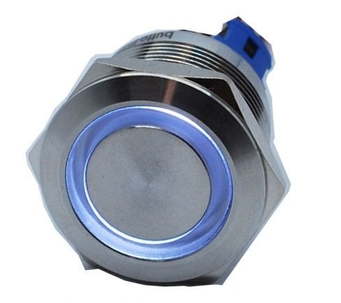 Butto J22-371-WD IP67 6-24VDC METAL(ÇELİK) BEYAZ RENK KALICI BUTON