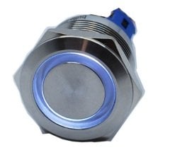 Butto J22-371-WD IP67 6-24VDC METAL(ÇELİK) BEYAZ RENK KALICI BUTON