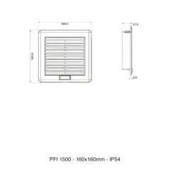 Plastim PFI1500 Filtre 160x160m