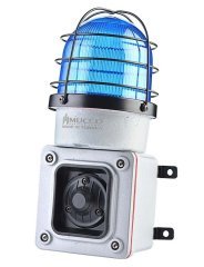7 Sesli ışıklı Döküm Korna 48V DC SNT-ES12548-D Mavi