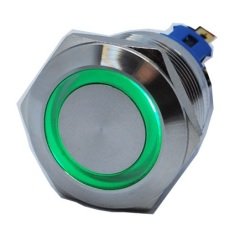 Butto J22-372-GD IP67 6-24VDC METAL(ÇELİK) YEŞİL IŞIKLI KALICI BUTON