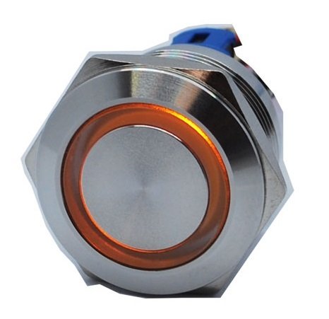 Butto J22-372-YD IP67 6-24VDC METAL(ÇELİK) SARI IŞIKLI KALICI BUTON