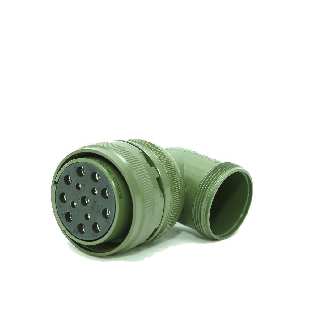 Kukdong Kukdong Kukdong MS3108 28-20S 14 Pinli 90 Derece Dişi Askeri Tip Konnektör