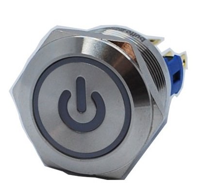 Butto J22-271-P-RD IP67 6-24VDC METAL(ÇELİK) KIRMIZI RENK POWER LOGOLU YAYLI BUTON