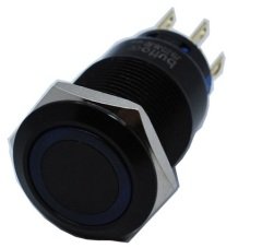 Butto J19-272-AK-GD IP67 6-24VDC SİYAH GÖVDE YEŞİL IŞIKLI YAYLI BUTON