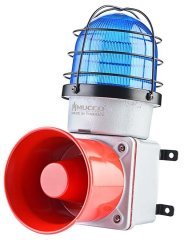 7 Sesli ışıklı Döküm Korna 85-260V DC SNT-E12522-D Mavi