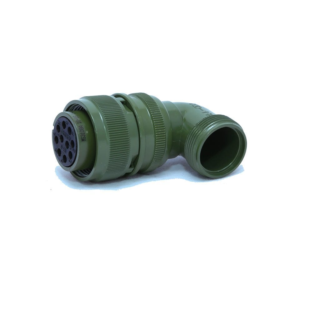Kukdong Kukdong Kukdong MS3108 18-1S 10 Pinli 90 Derece Dişi Askeri Tip Konnektör