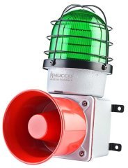 7 Sesli ışıklı Döküm Korna 12-30V DC SNT-E12513-D Yeşil