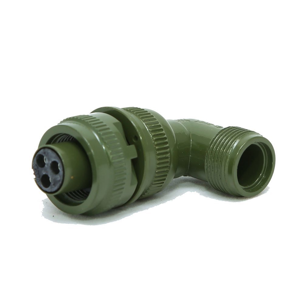 Kukdong Kukdong Kukdong MS3108 10SL-3S 3 Pinli 90 Derece Dişi Askeri Tip Konnektör
