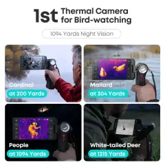 THERMAL MASTER DV2 Termal Dürbün 5 İnç Katlanır Ekranlı Kuş ve Yaban Hayatı Gözlem Kamerası
