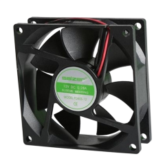 Salzer PD80S-12 80x80x25 12V DC Sleeve Kablolu Kare Fan
