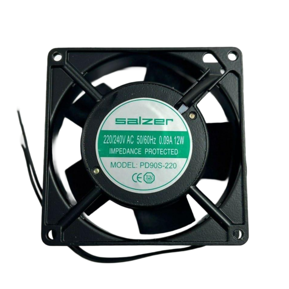 Salzer PD90S-220 90x90x25 220V AC Sleeve Kablolu Kare Fan